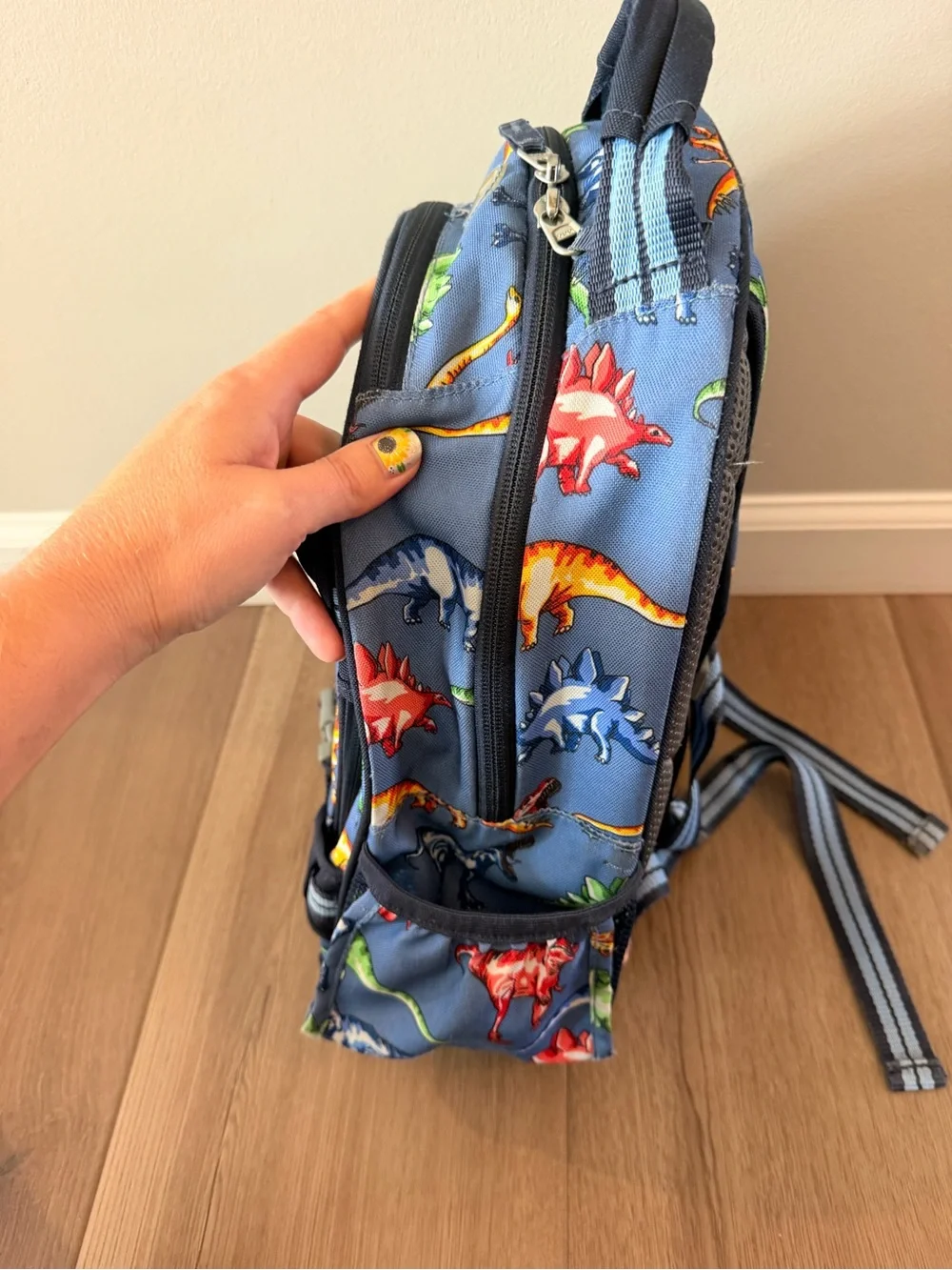 Pottery barn kids Blue multi Dino small Mackenzie Kids backpack